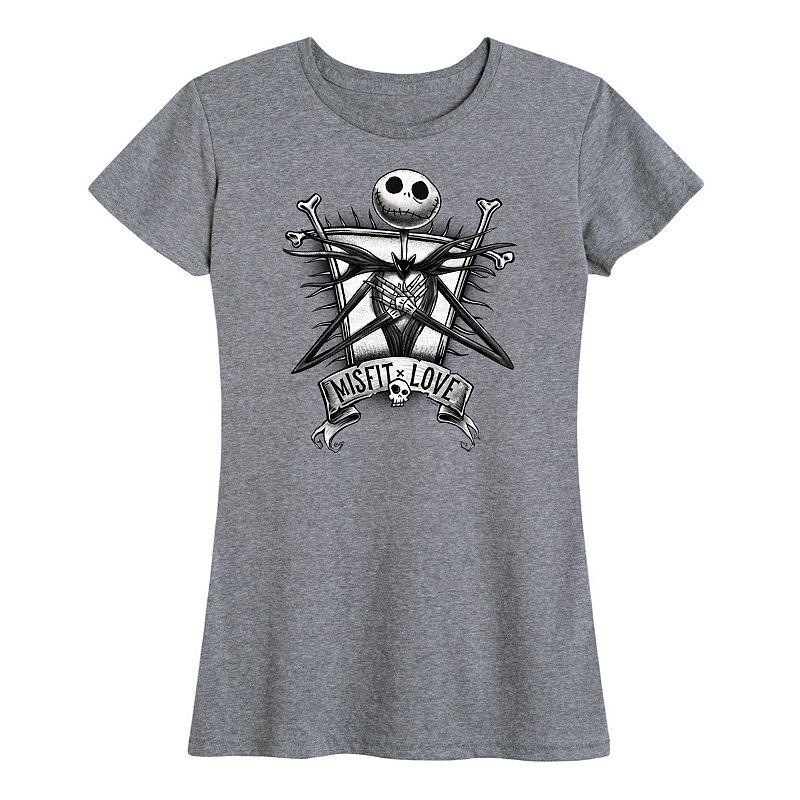 Disney's The Nightmare Before Christmas Women's Misfit Love Graphic Tee,  Product Image