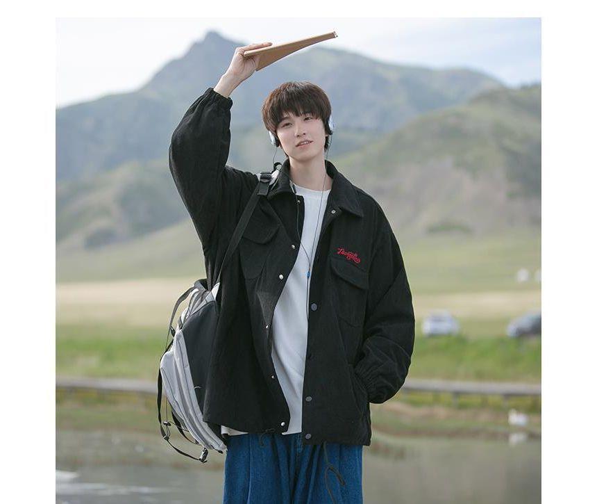 Collared Corduroy  Shirt Jacket Product Image