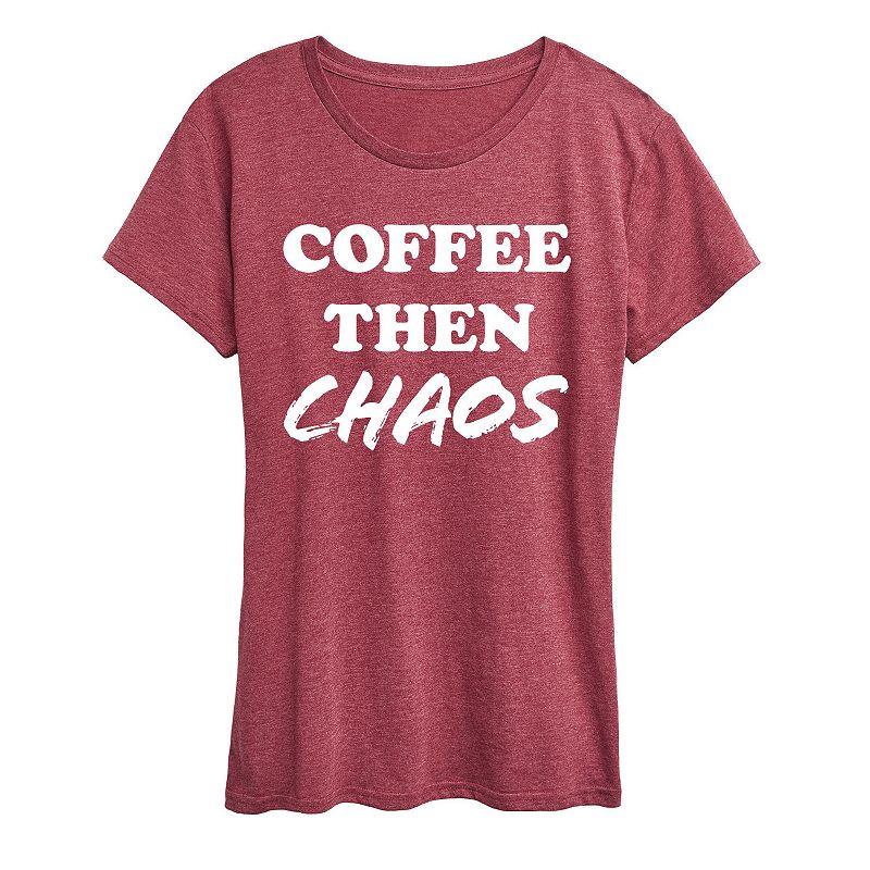 Women's Coffee Then Chaos Graphic Tee, Girl's,  Product Image