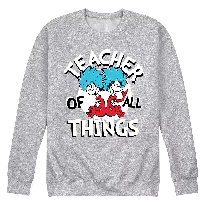 Men's Dr Seuss Teacher Of All Things Graphic Sweatshirt,  Product Image