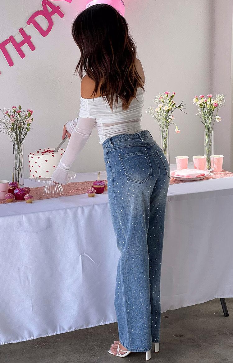 Sparks Mid Wash Denim Straight Leg Jeans Baby Girls Product Image