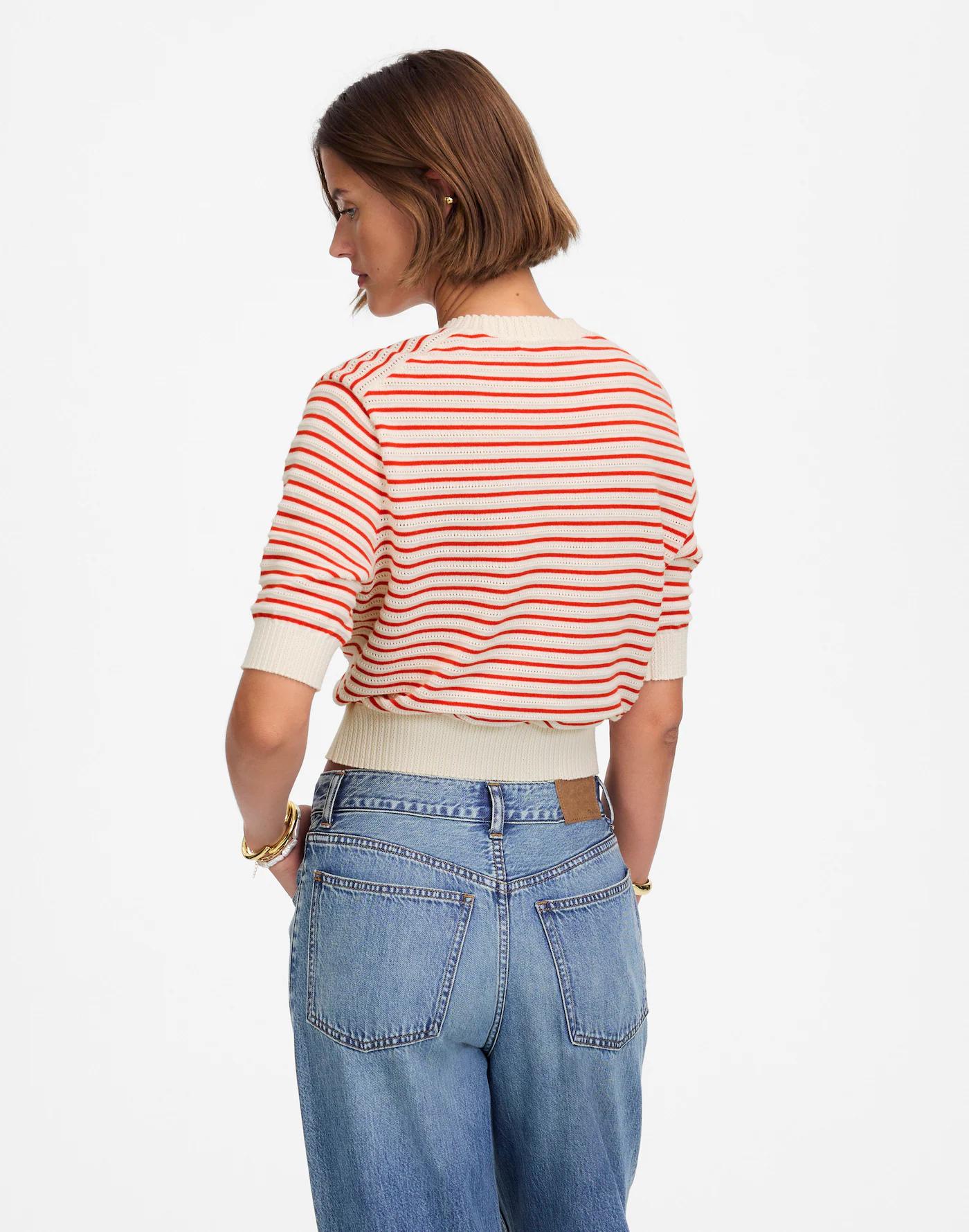 Textural-Stitch Cotton Sweater Product Image