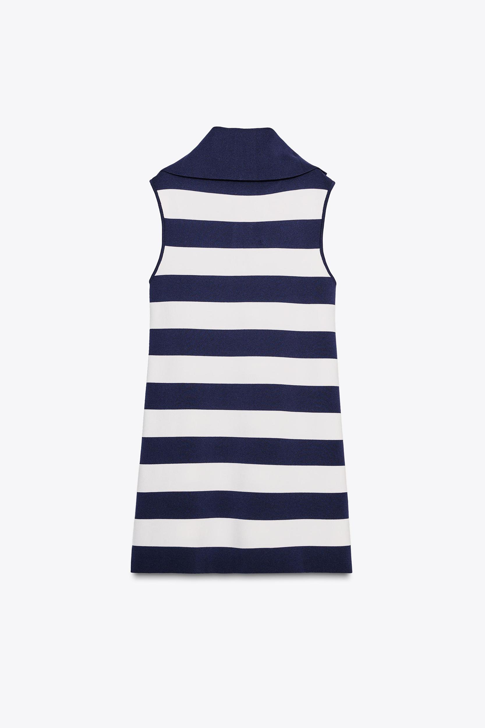 STRIPED KNIT MINI DRESS Product Image