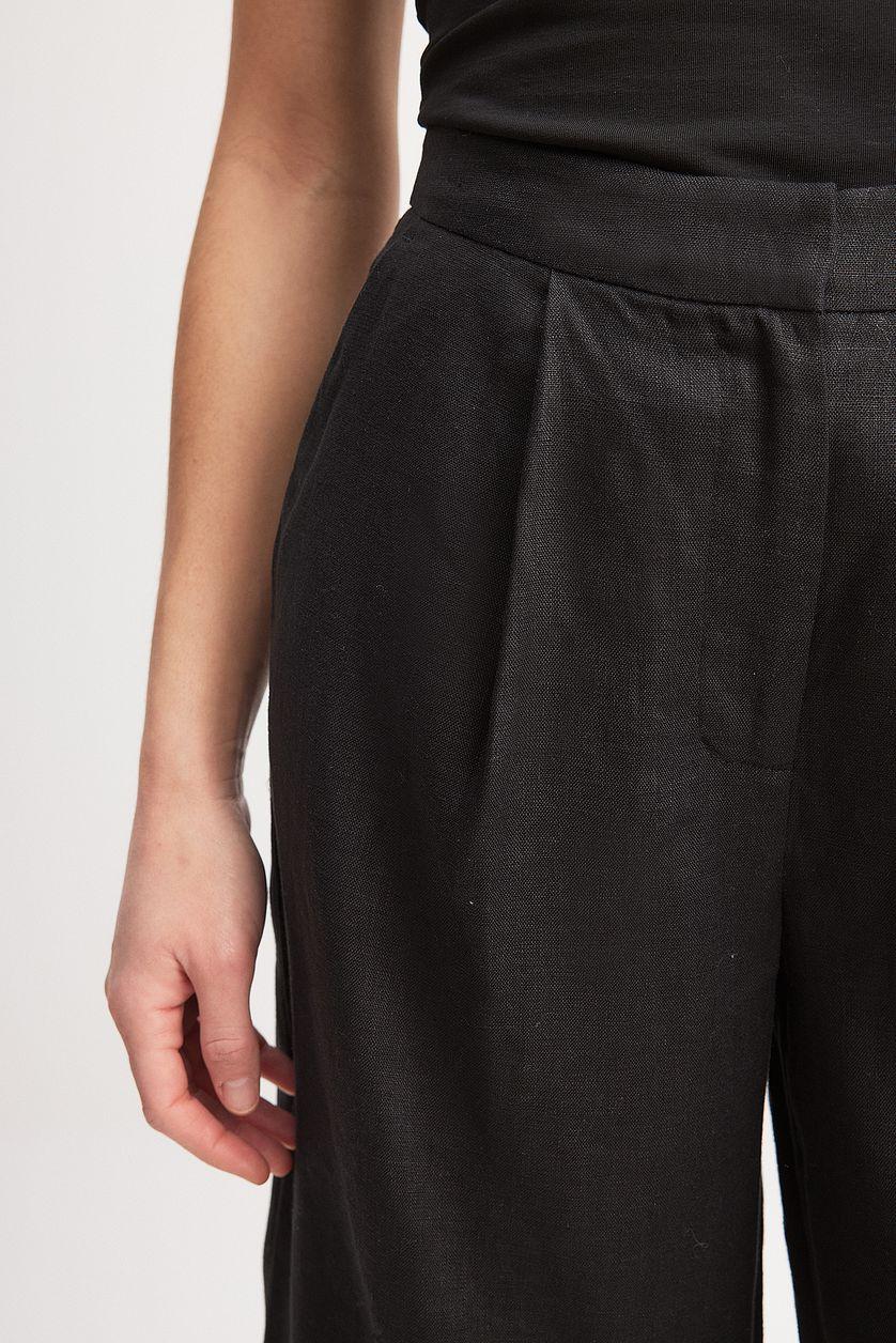 Linen Wide High Waist Culottes Product Image