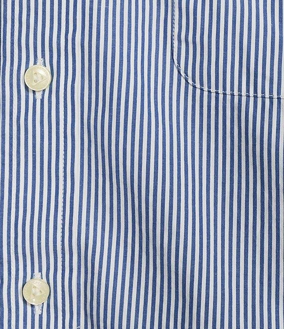 Cremieux Blue Label Classic Fit Capri Washed Mini Stripe Poplin Long Sleeve Woven Shirt Product Image