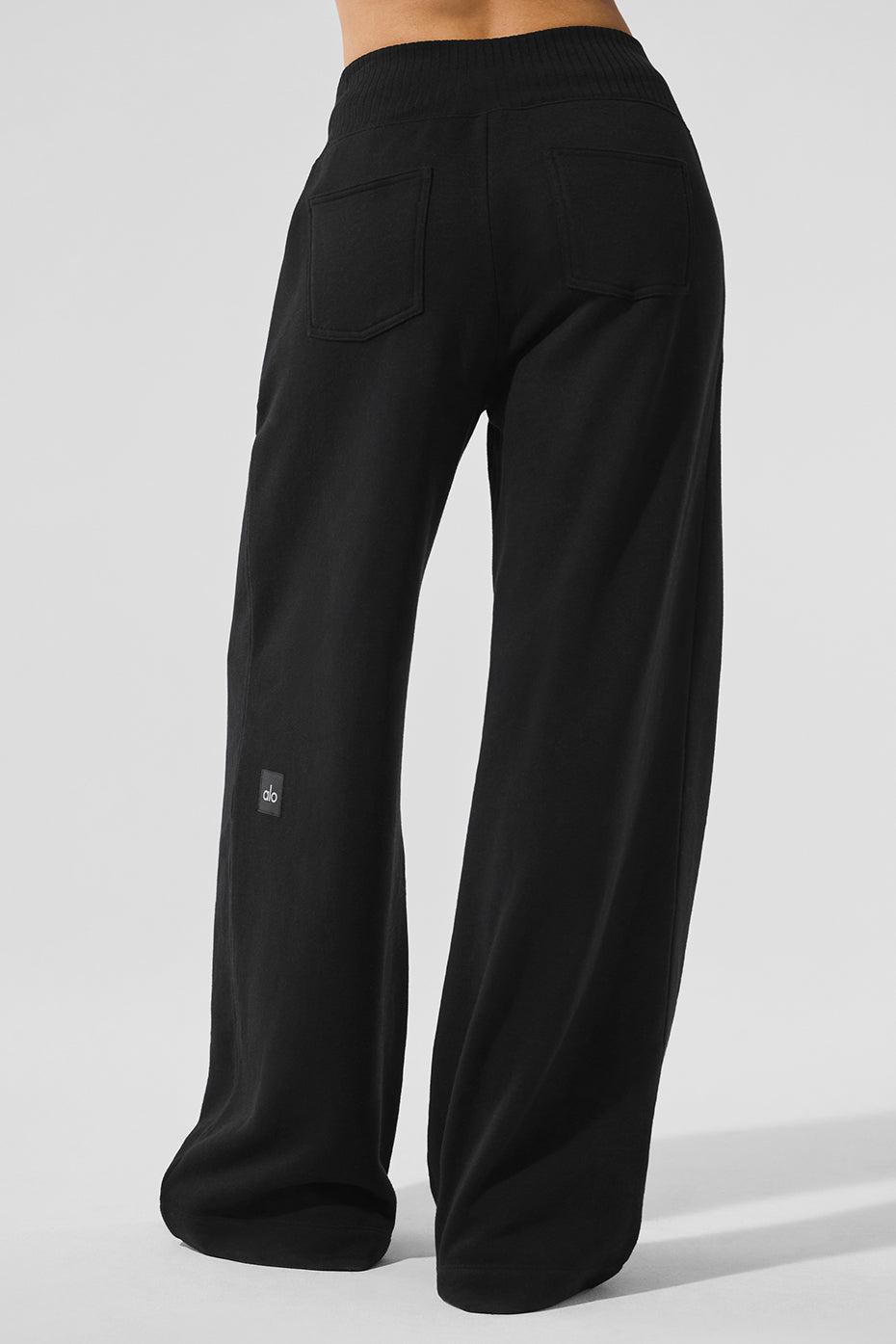 Serenity Wide Leg Sweatpant - Black Female Product Image