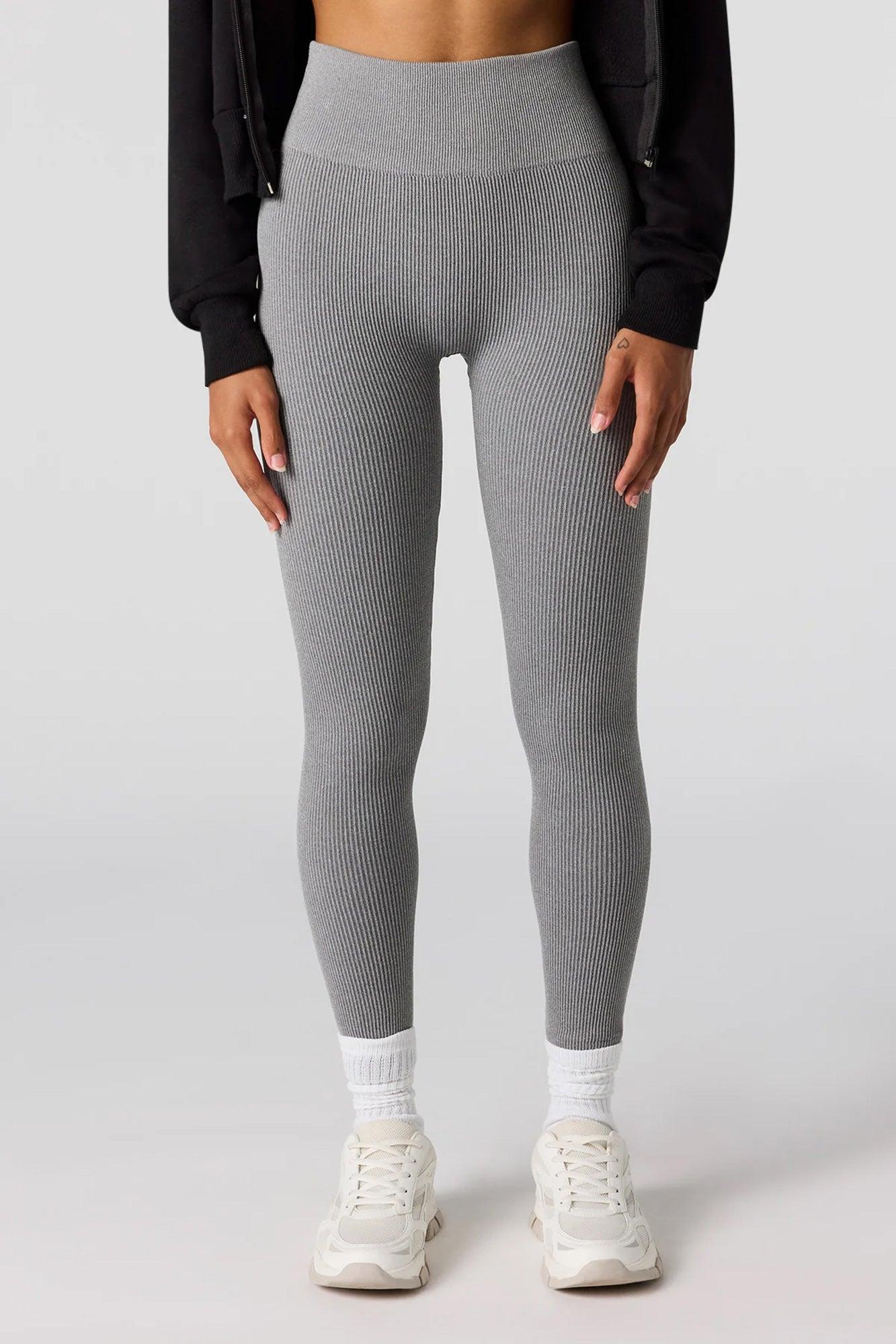 High Rise Seamless Ribbed Legging Female Product Image