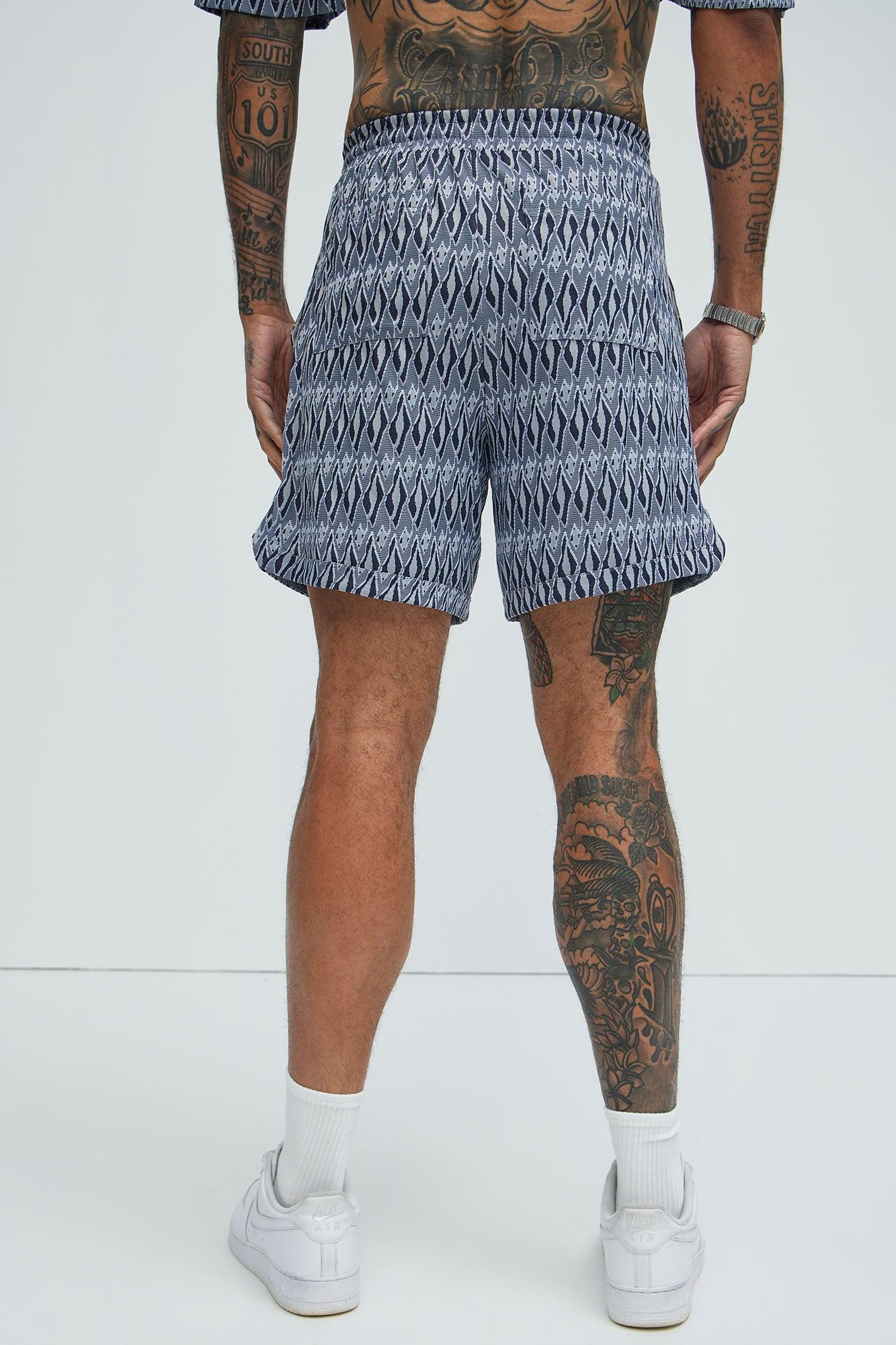 Xavion Textured Shorts - Blue/combo Product Image