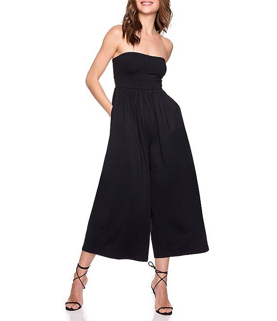 Susana Monaco Tube Strapless Wide Leg Cropped Jumpsuit Product Image