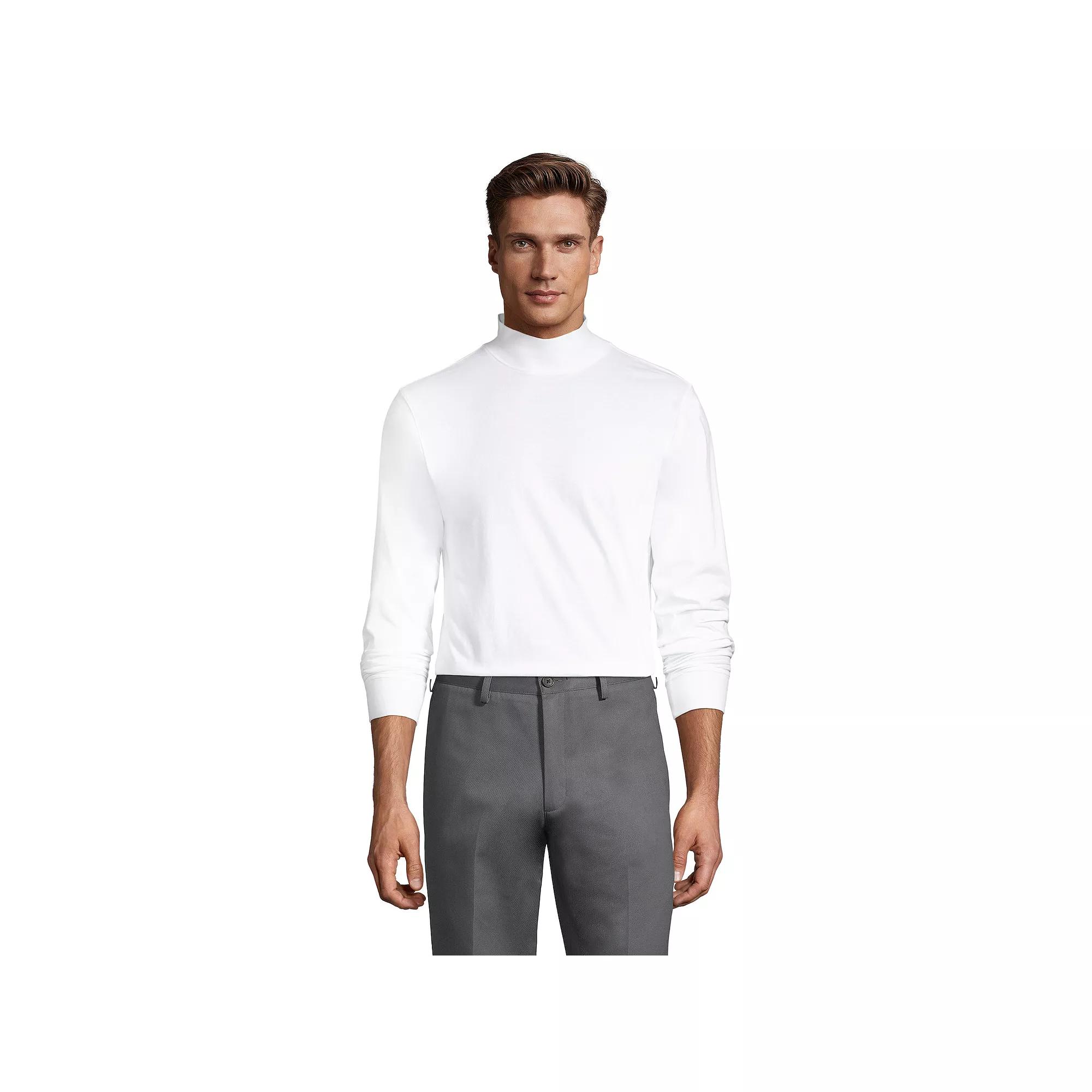 Big & Tall Lands' End Super-T Classic-Fit Mock Turtleneck, Men's,  Product Image