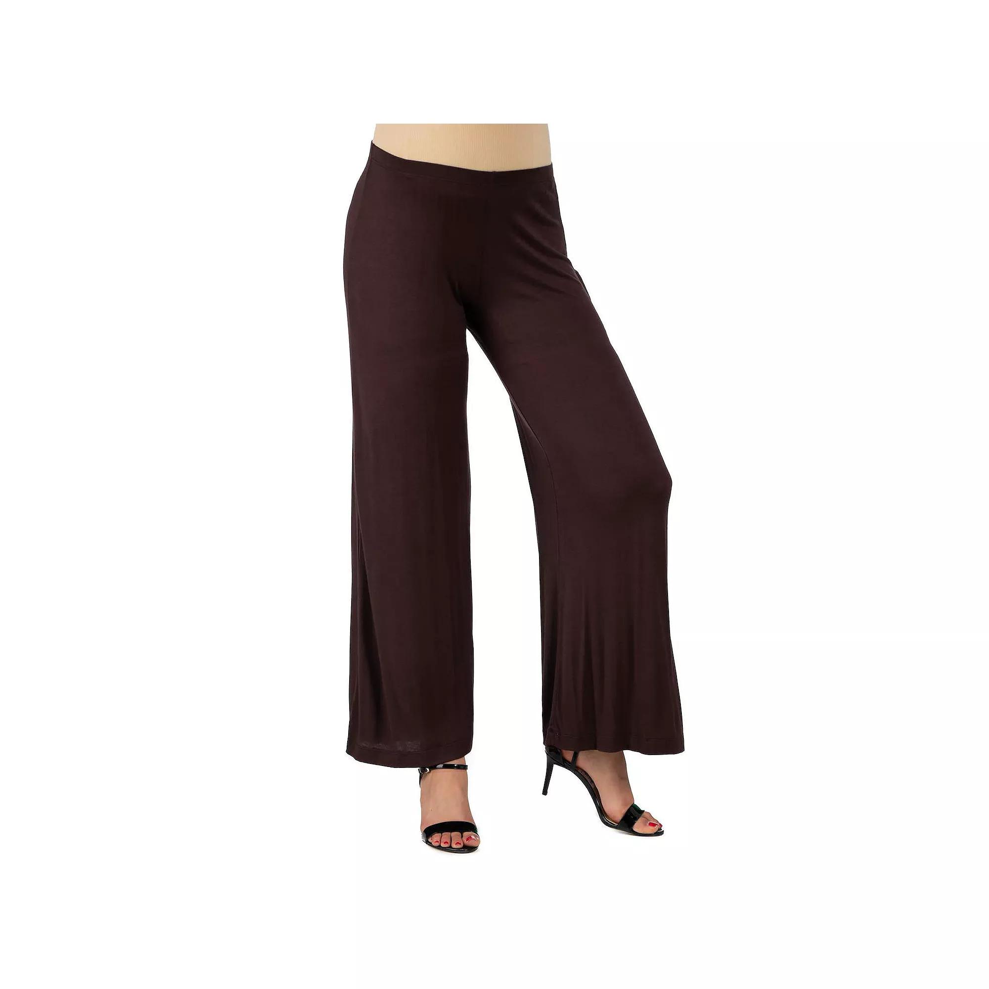 Maternity 24Seven Comfort Apparel Palazzo Pants, Women's,  Product Image