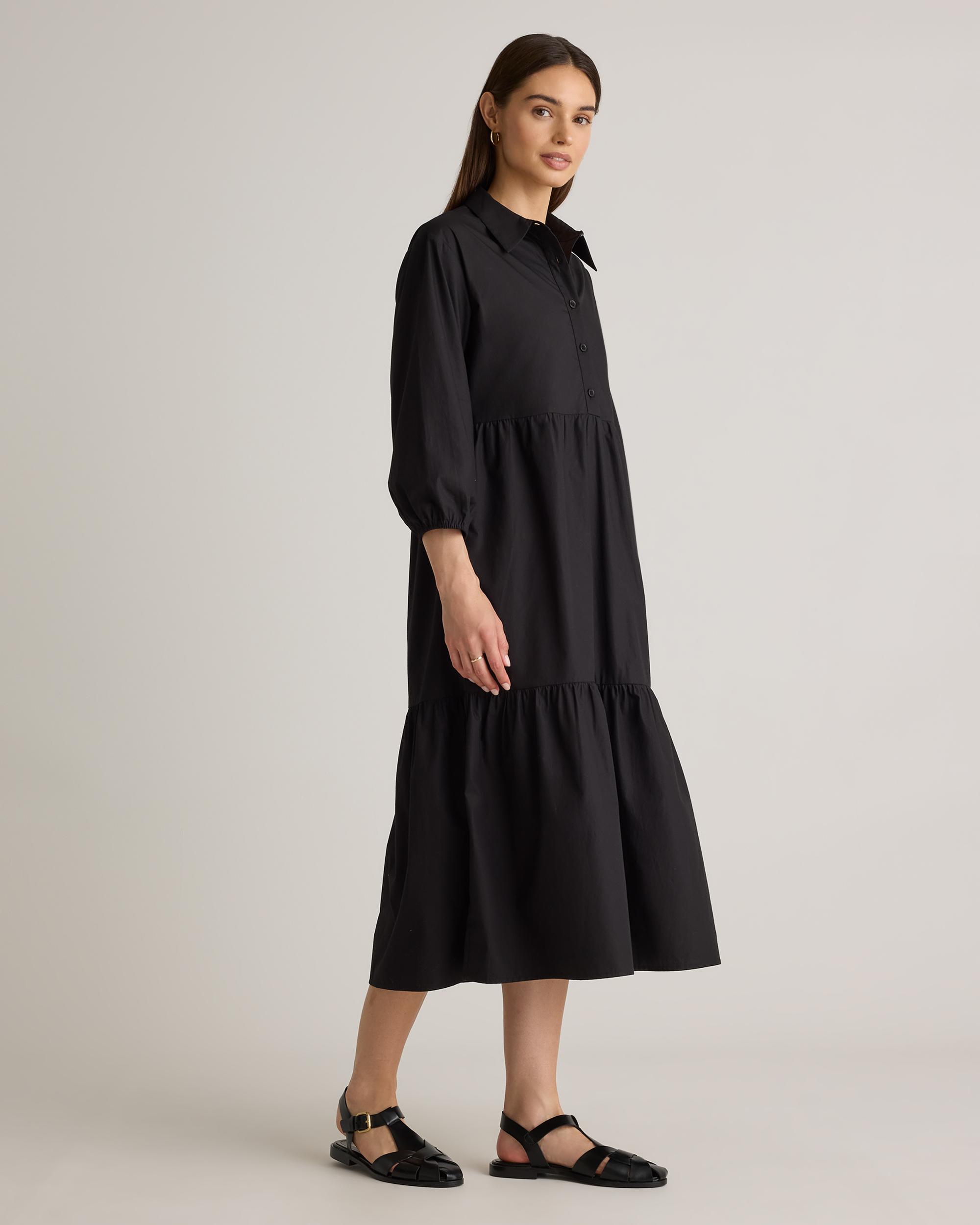 Quince | Women's Poplin Midi Tunic Dress Organic Cotton Product Image