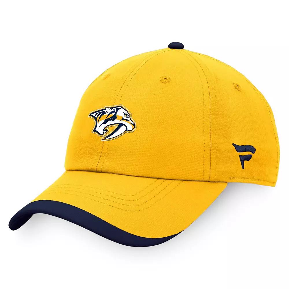 Men's Fanatics Branded Gold Nashville Predators Authentic Pro Rink Pinnacle Adjustable Hat, Pdt Gold Product Image