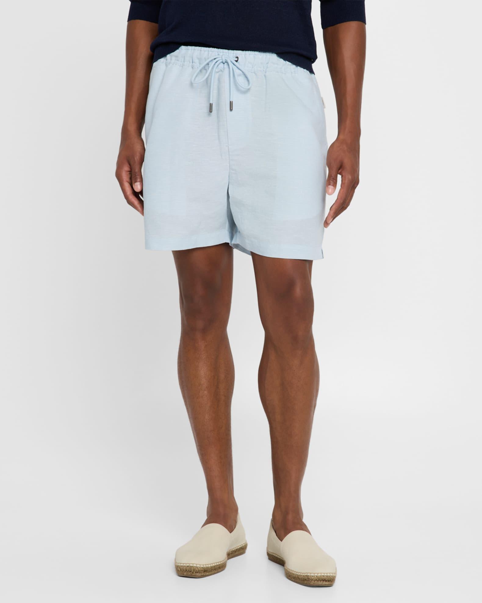 Men's Linen Johnny-Collar Polo Sweater Product Image