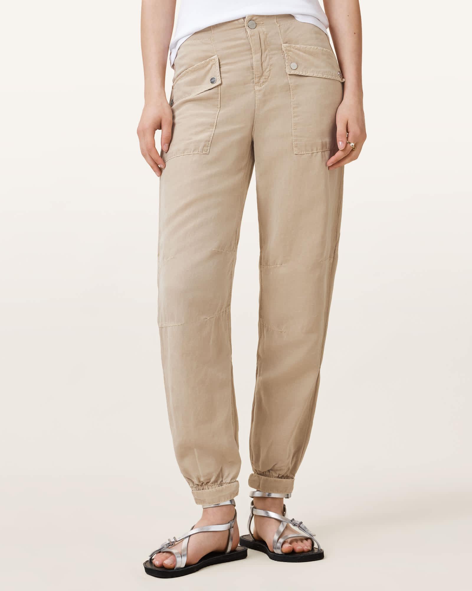 Val High-Rise Cargo Linen Blend Pants Product Image