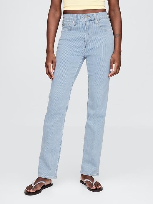 High Rise Studded &apos;90s Straight Jeans Product Image
