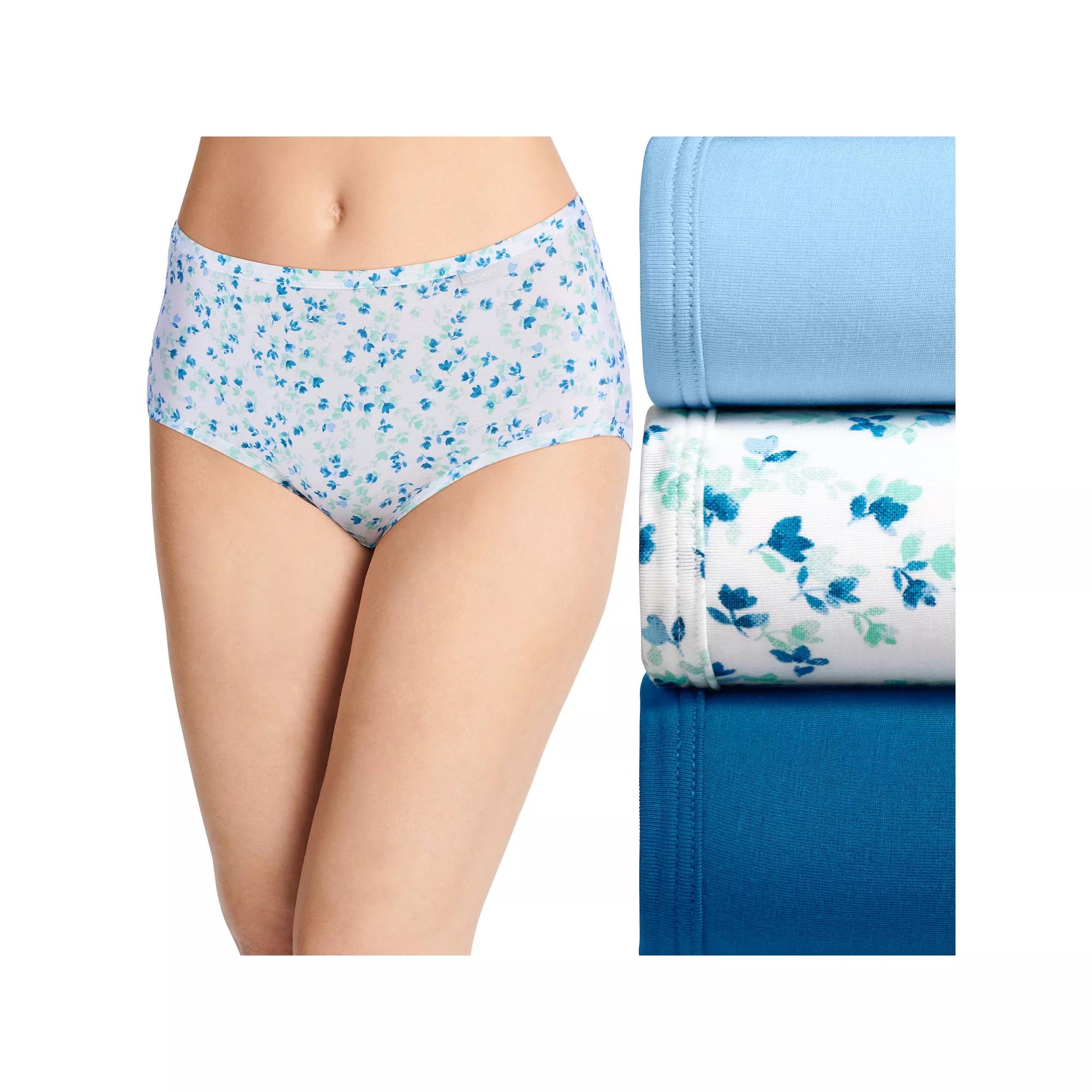 Women's Jockey® 3-pk. Supersoft Brief Panty Set 2073, Size: 9, Layered Sprig Product Image