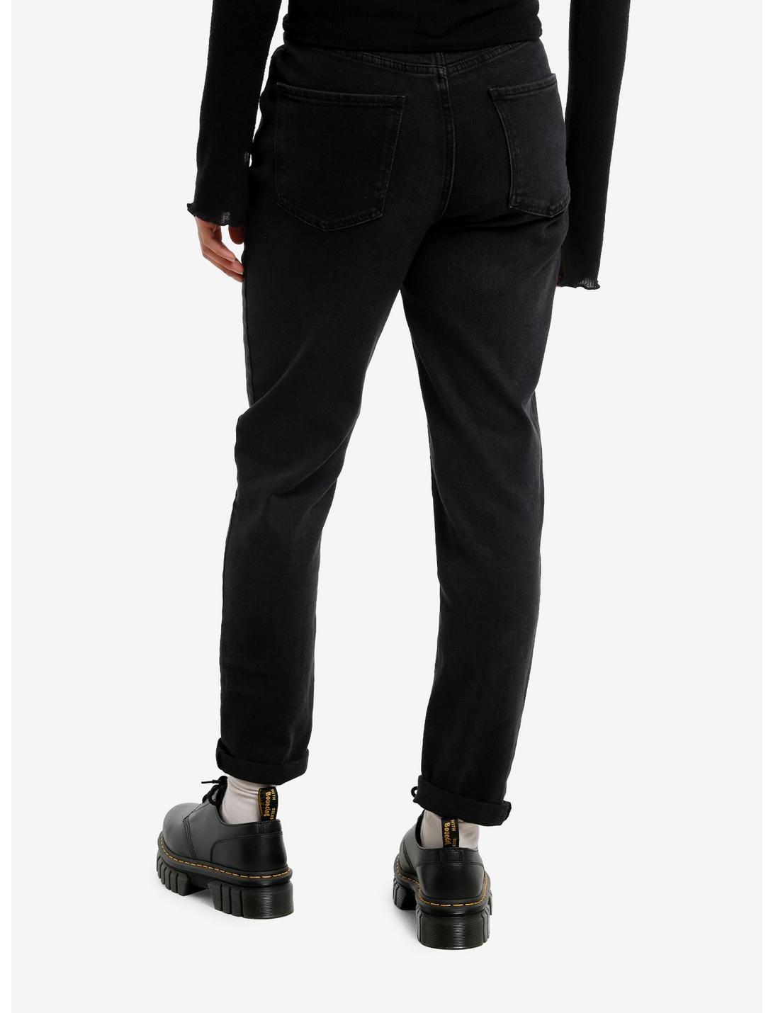 Mushroom & Forest Creature Embroidered Mom Jeans Product Image