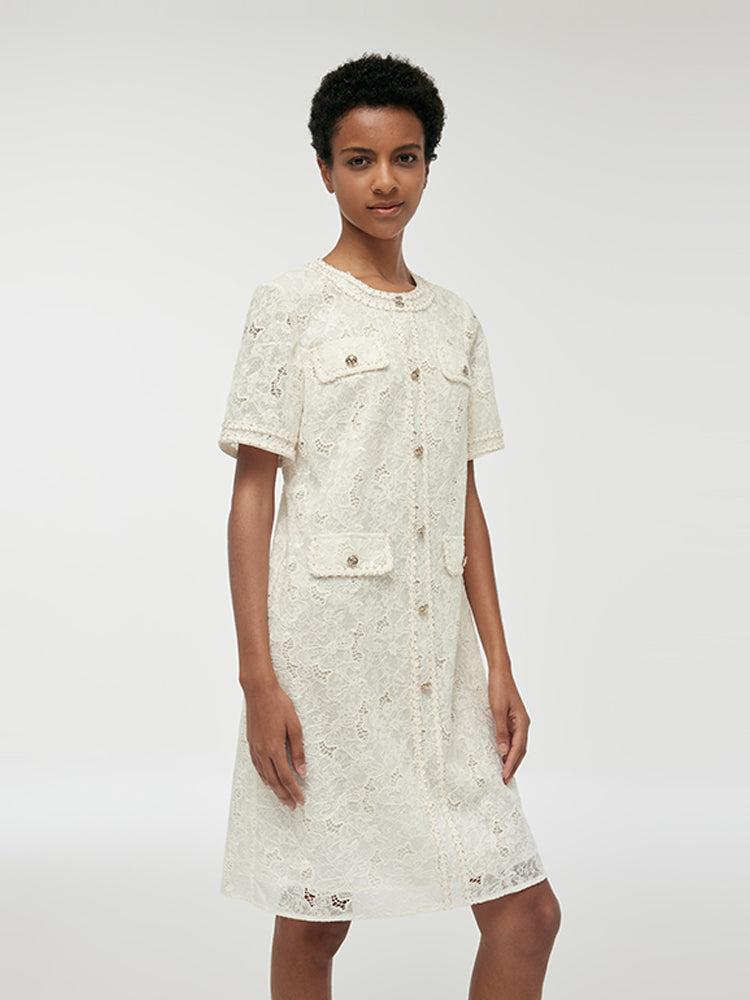 Lace Sequins Women Mini Dress Product Image