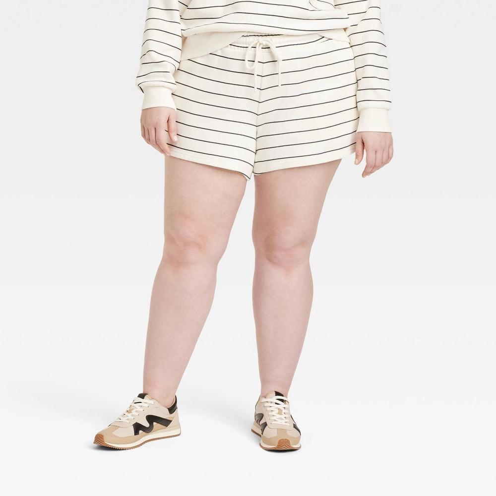 Women's Leisure Studio Mid-Rise Fleece Shorts - Universal Thread™ XXL: Knit, Elastic Waistband Product Image