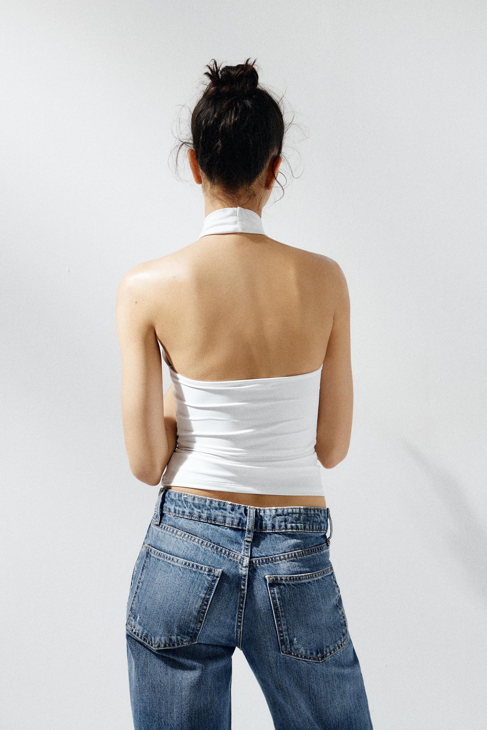 POLYAMIDE HALTER TOP Product Image