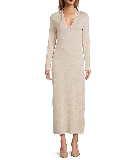 Antonio Melani Joselyn V-Neck Long Sleeve Scarf Maxi Dress Product Image