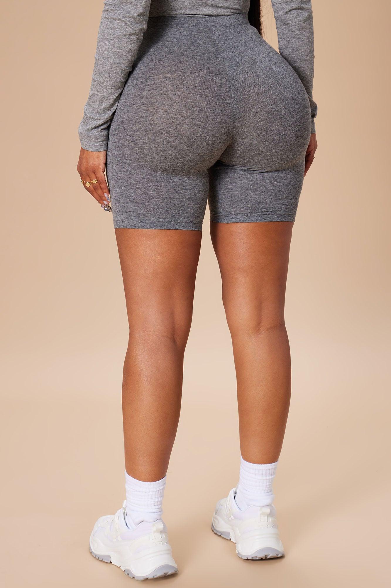 Natalee Biker Shorts - Grey Product Image