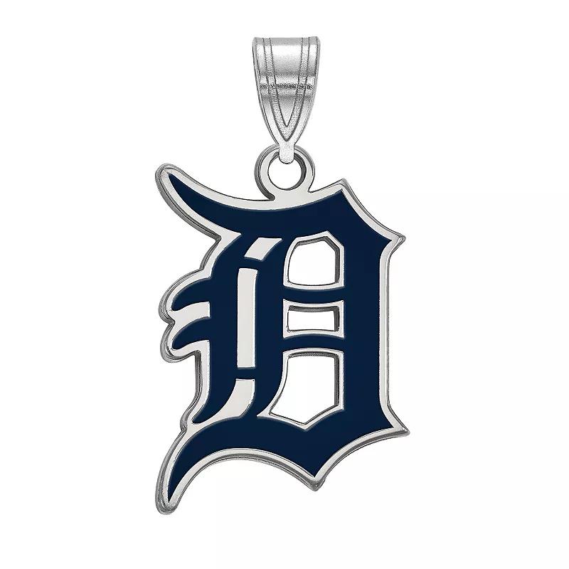 LogoArt Sterling Silver 14k Gold-Plated Detroit Tigers Large Blue Enameled Pendant, Women's, Size: 25MM Product Image