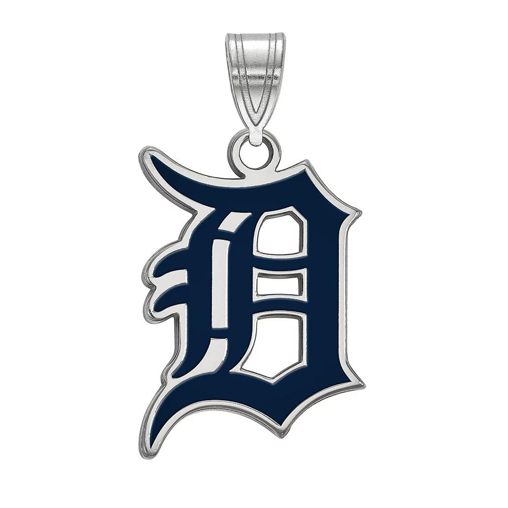 LogoArt Sterling Silver 14k Gold-Plated Detroit Tigers Large Blue Enameled Pendant, Women's, Size: 25MM Product Image