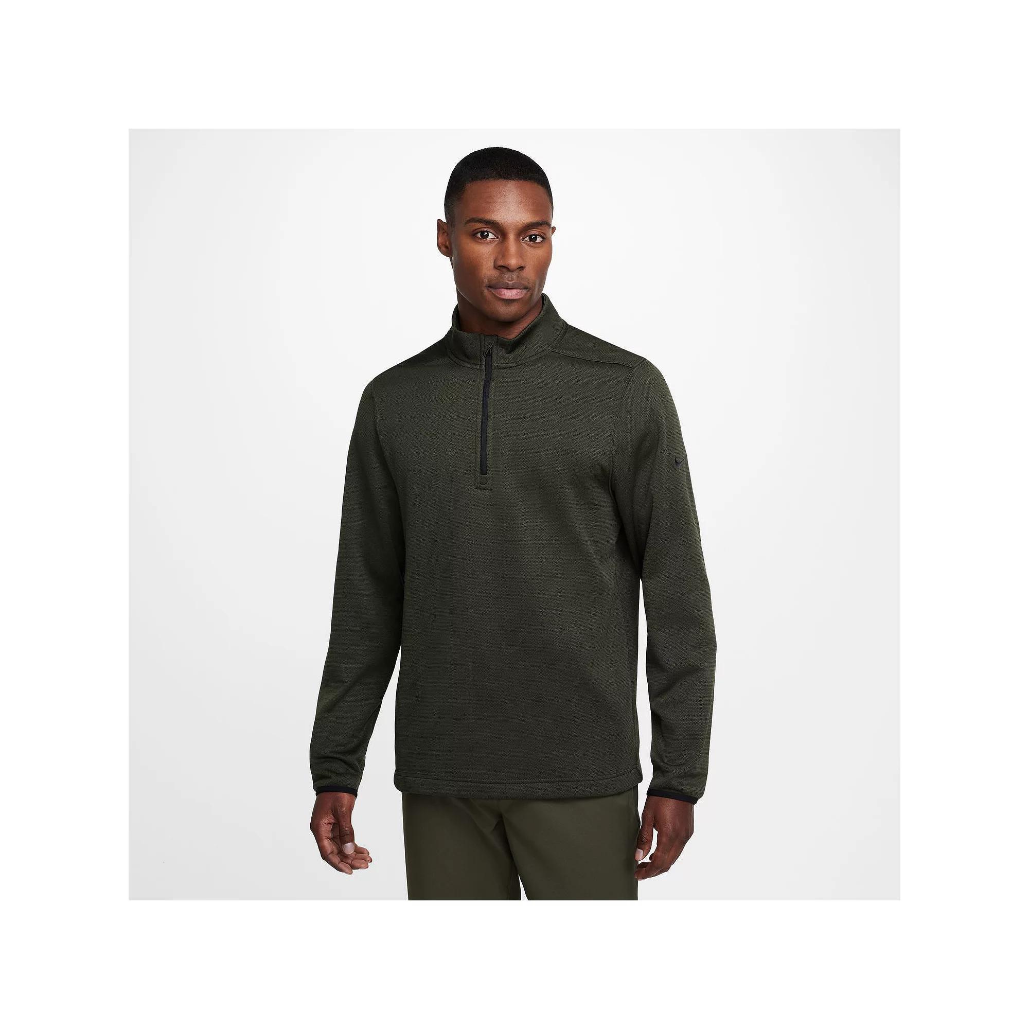 Men's Nike Therma-FIT Victory Golf Quarter-Zip Fleece Pullover, Size: Small, Cargo Green Product Image