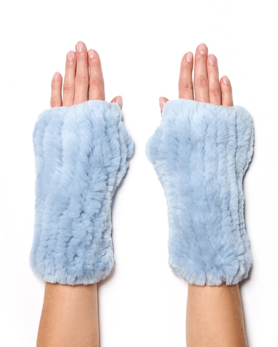 Knitted Rex Rabbit scarf and Gloves Set Product Image