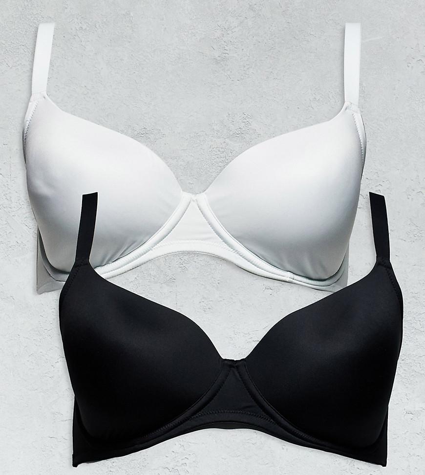ASOS DESIGN Curve microfiber moulded T-shirt bra Product Image