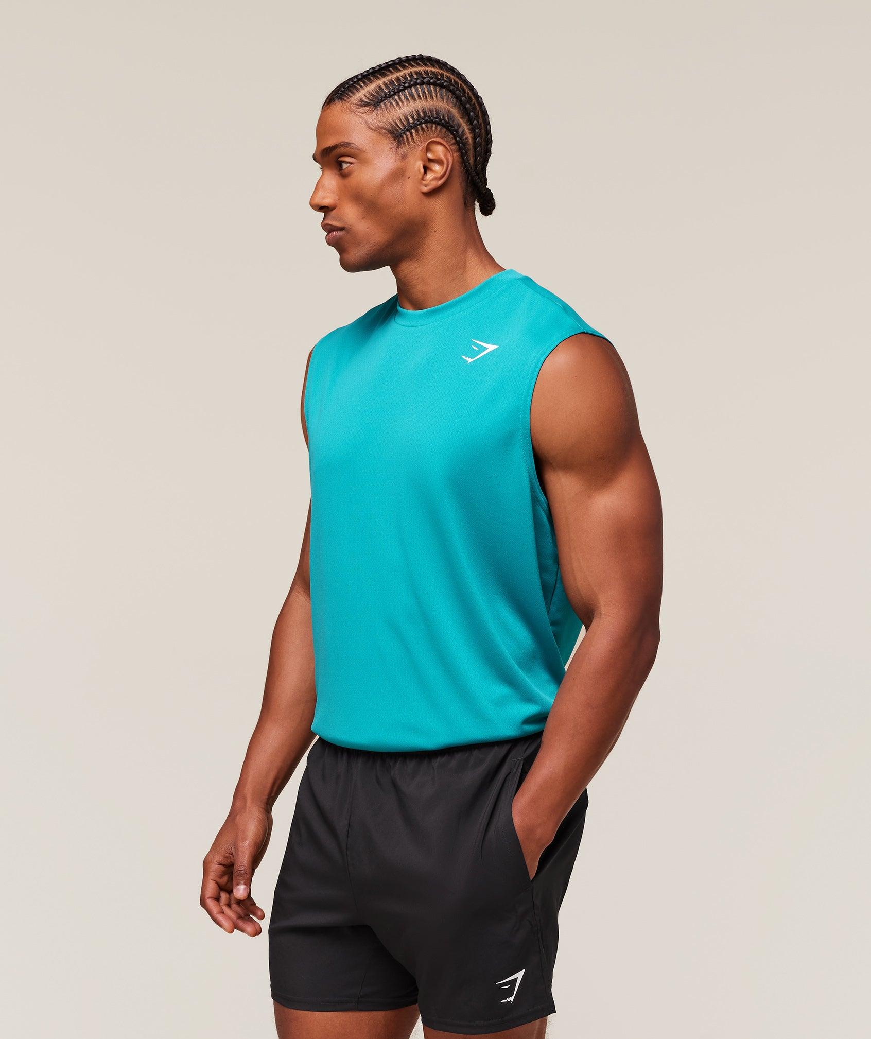 Gymshark Arrival Oversized Tank - Jewel Teal Male Product Image