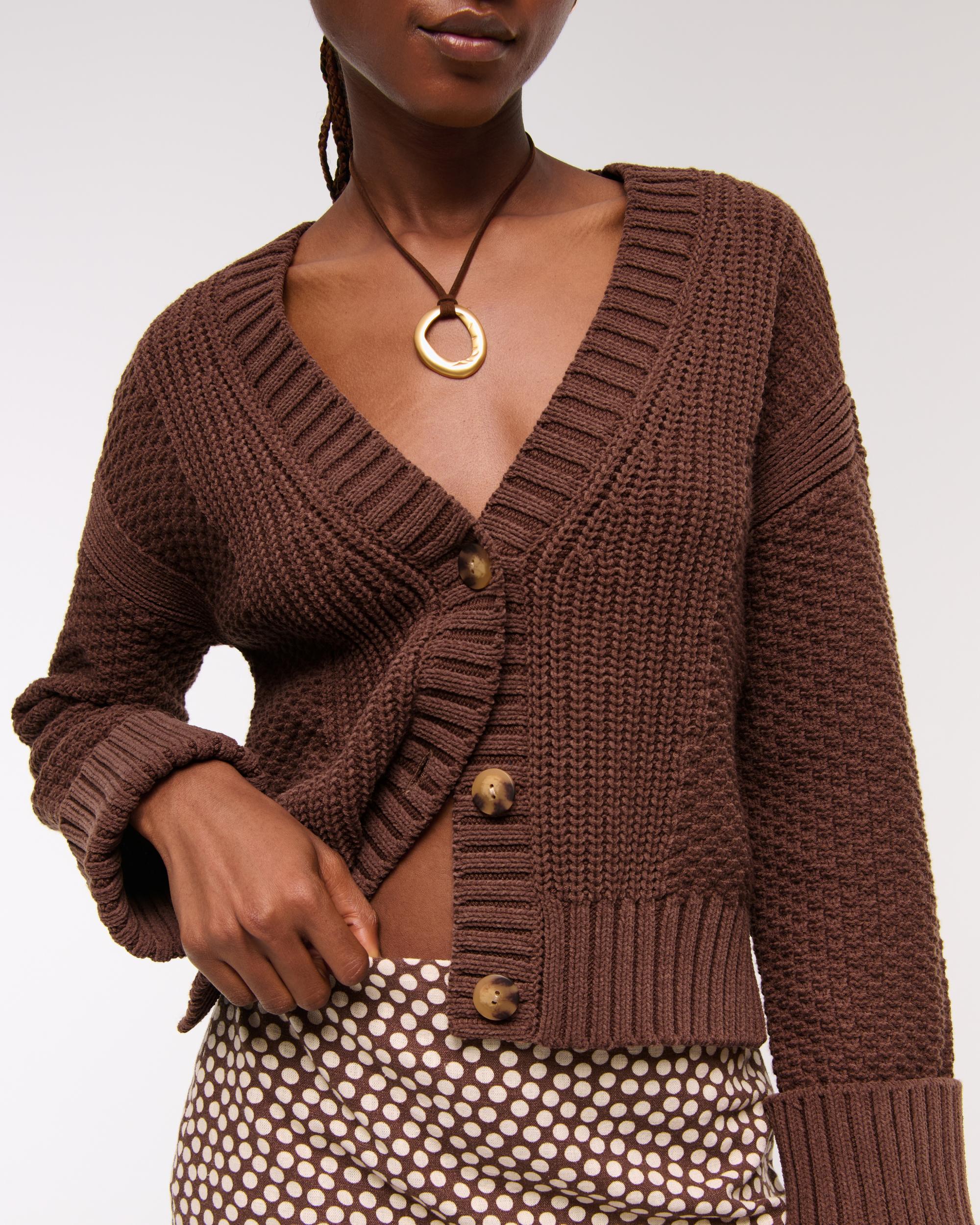 The A&F Cameron Seed Stitch Cardigan Product Image