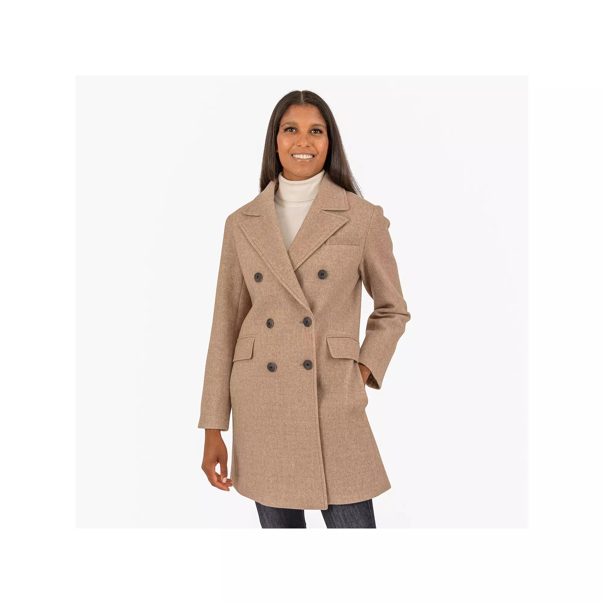Women's Fleet Street Faux Wool Melange Coat,  Product Image