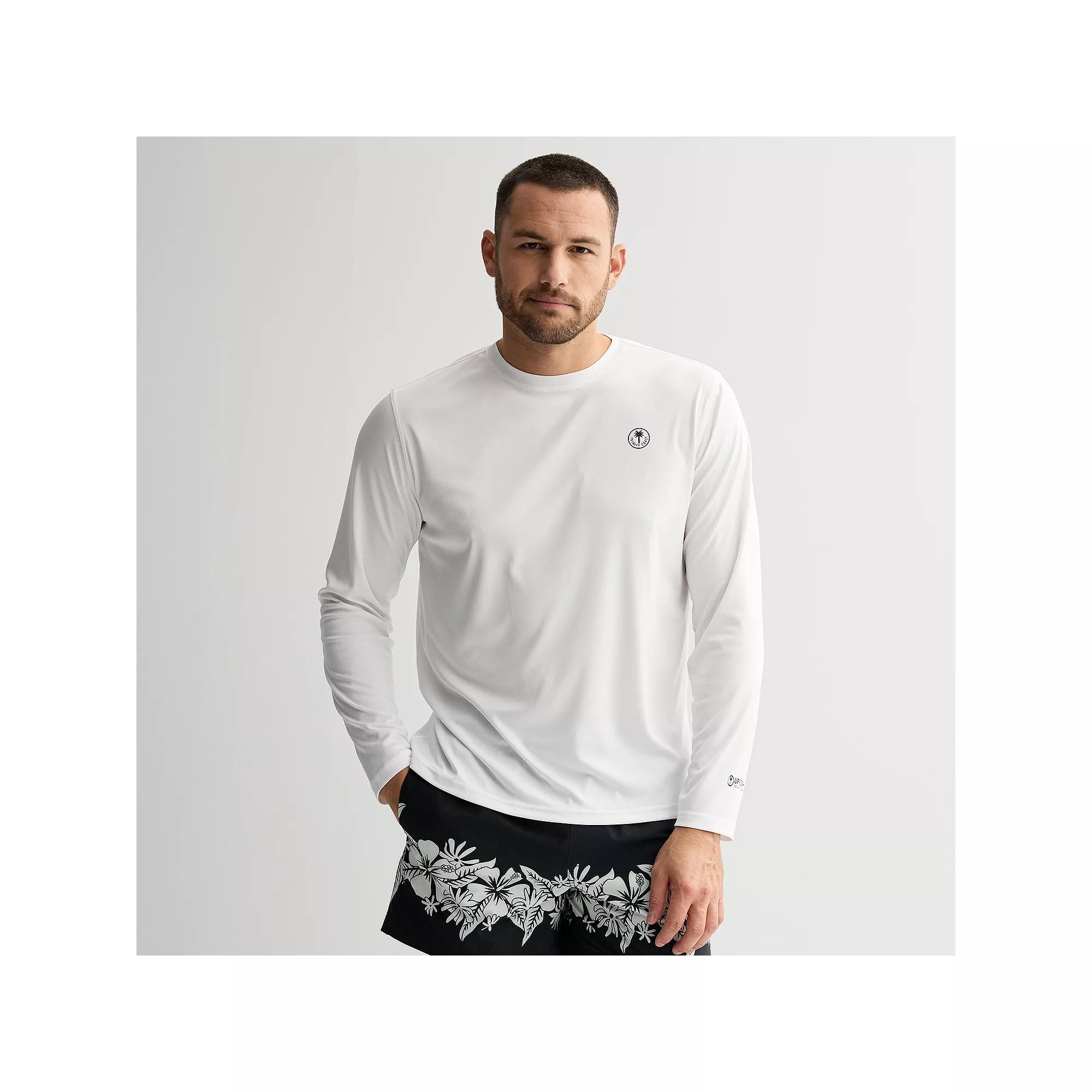 Men's Trinity Coast Long Sleeve Swim Shirt, Size: XS, White Product Image