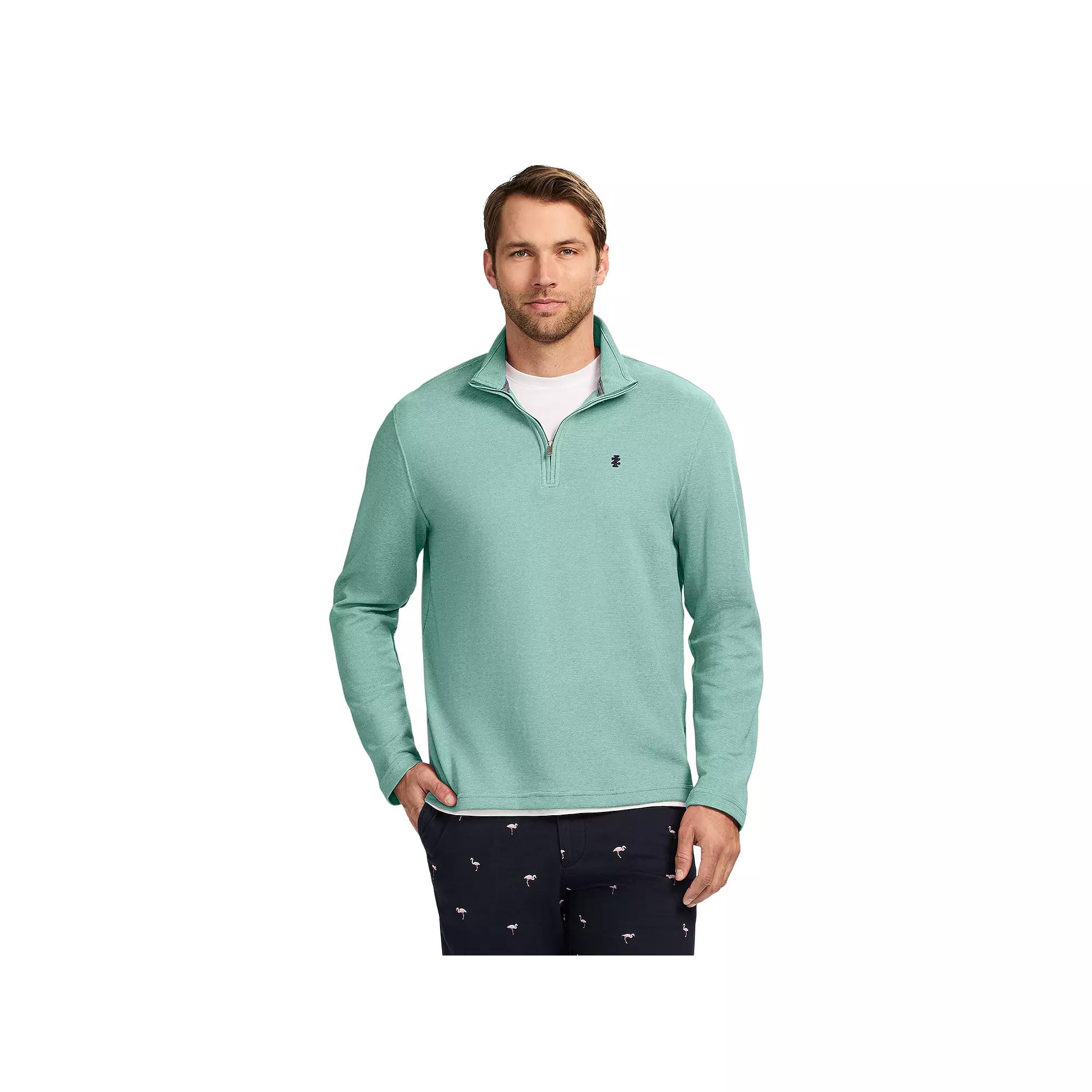 Men's IZOD 1/4-Zip Long Sleeve Sweatshirt, Size: Large, Beryl Green Product Image