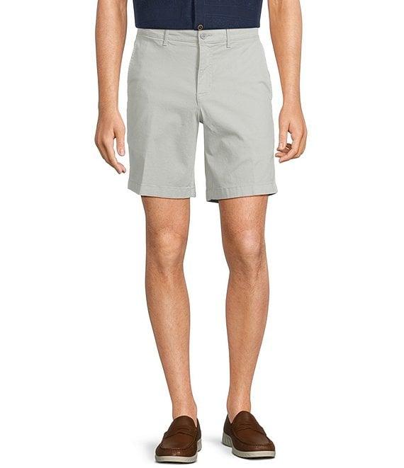 Roundtree & Yorke Casual Straight Fit Flat Front Printed 9#double; Inseam Shorts Product Image