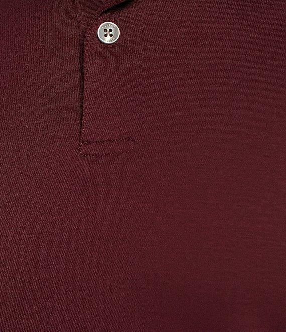 Murano Liquid Luxury Slim Fit Solid Interlock Short Sleeve Polo Shirt Product Image