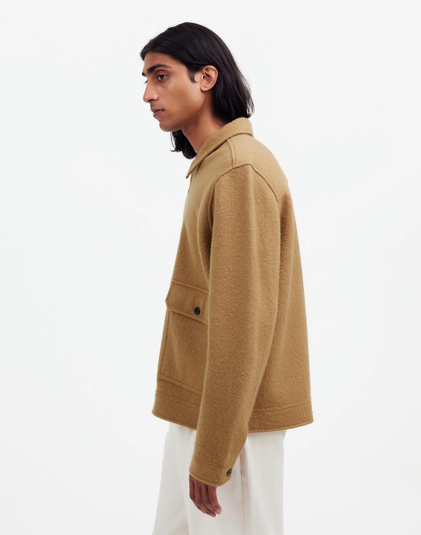 Boiled Wool Zip-Front Jacket Product Image