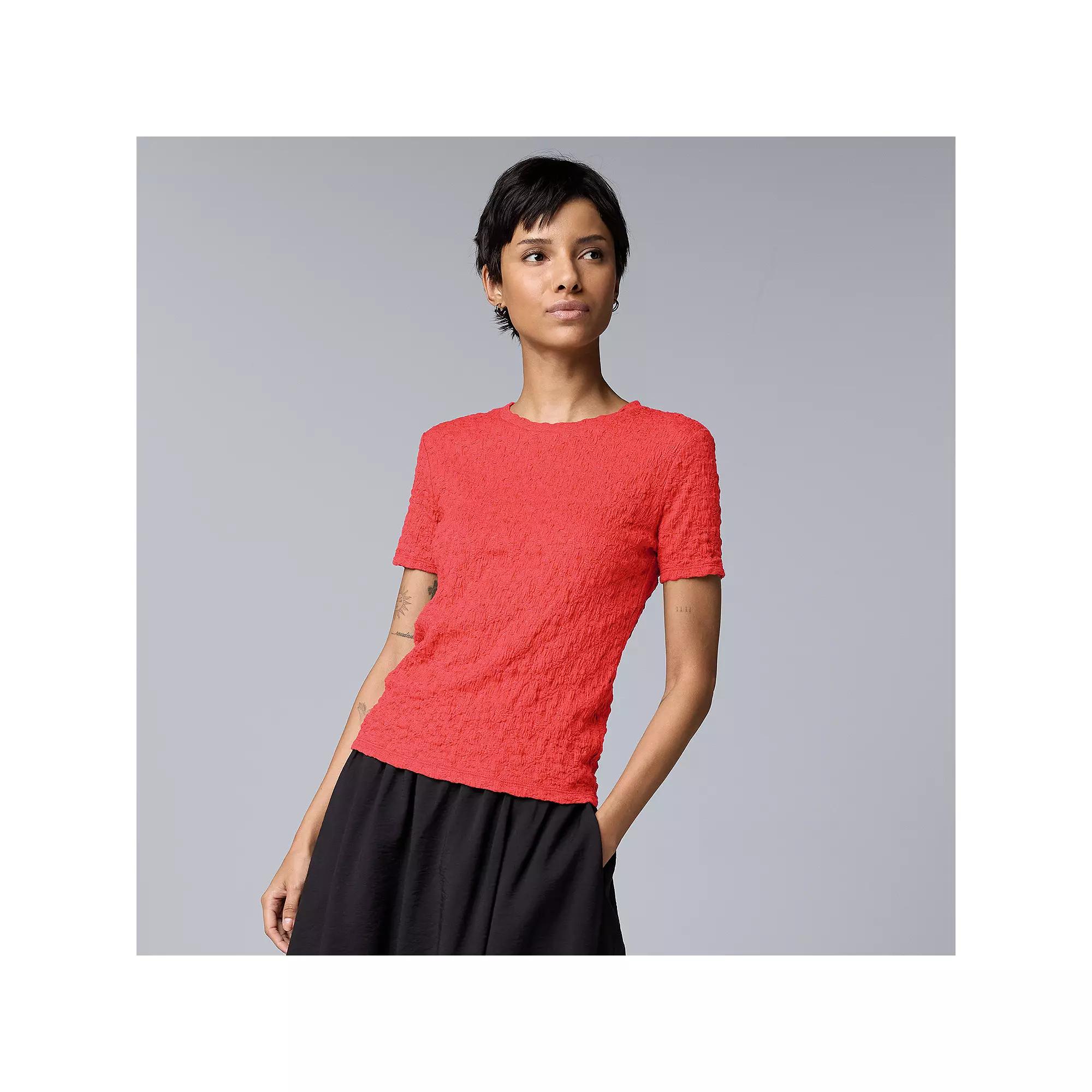 Women's Simply Vera Vera Wang Textured Tee,  Product Image