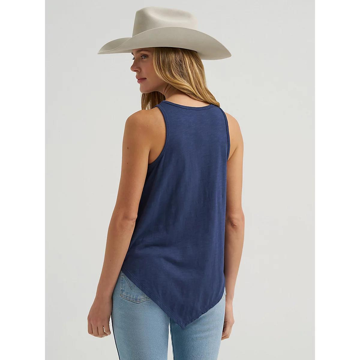 Women's Wrangler Bandana Diamond Front Tank in Washed Product Image