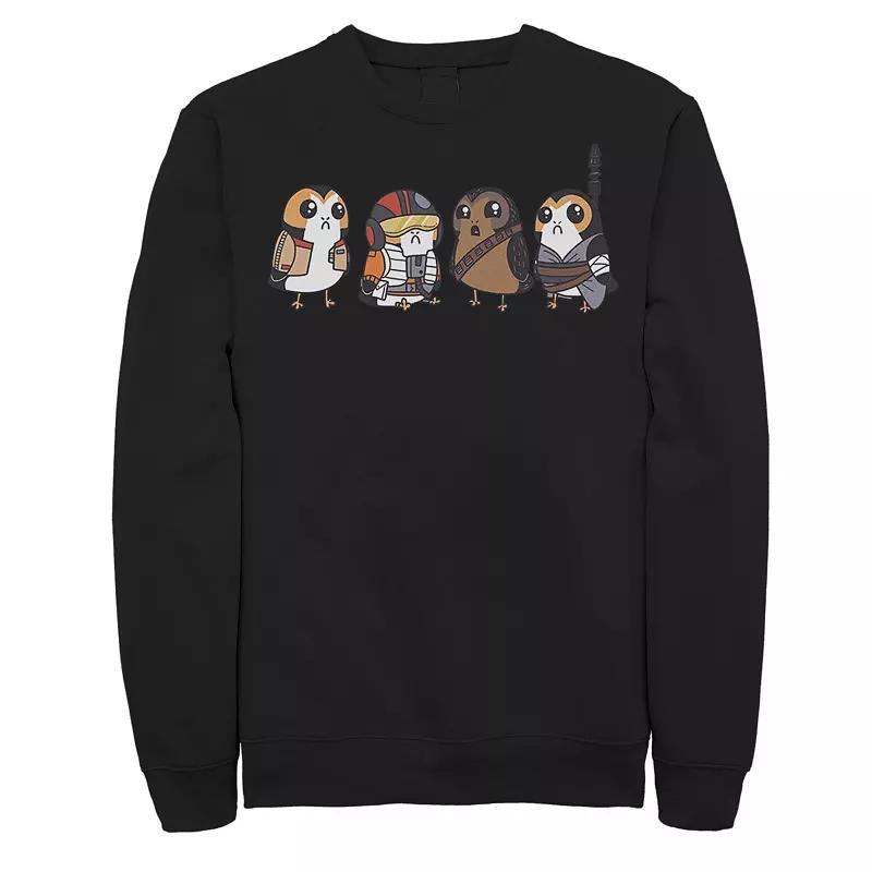 Men's Star Wars Cute Porgs Dressed As Characters Portrait Sweatshirt,  Product Image