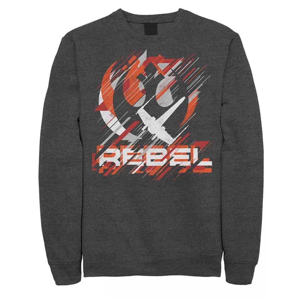 Mens Star Wars Rogue One Geometric Line Art Sweatshirt Grey Heather Product Image