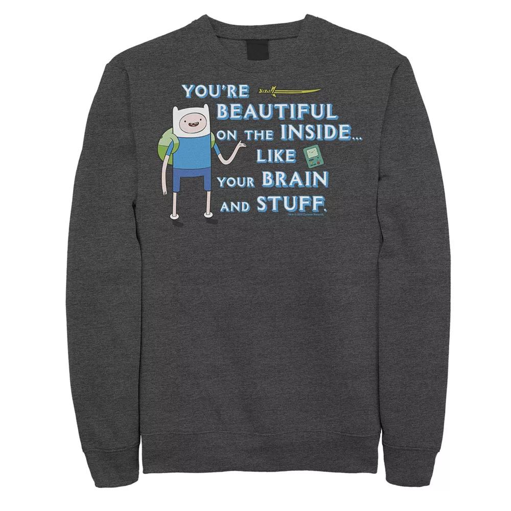 Men's Adventure Time Finn You're Beautiful On The Inside Portrait Fleece,  Product Image