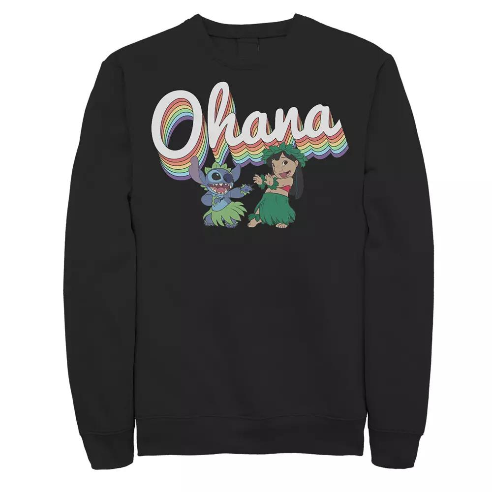 Disney's Lilo & Stitch Ohana Rainbow Men's Fleece Sweatshirt,  Product Image