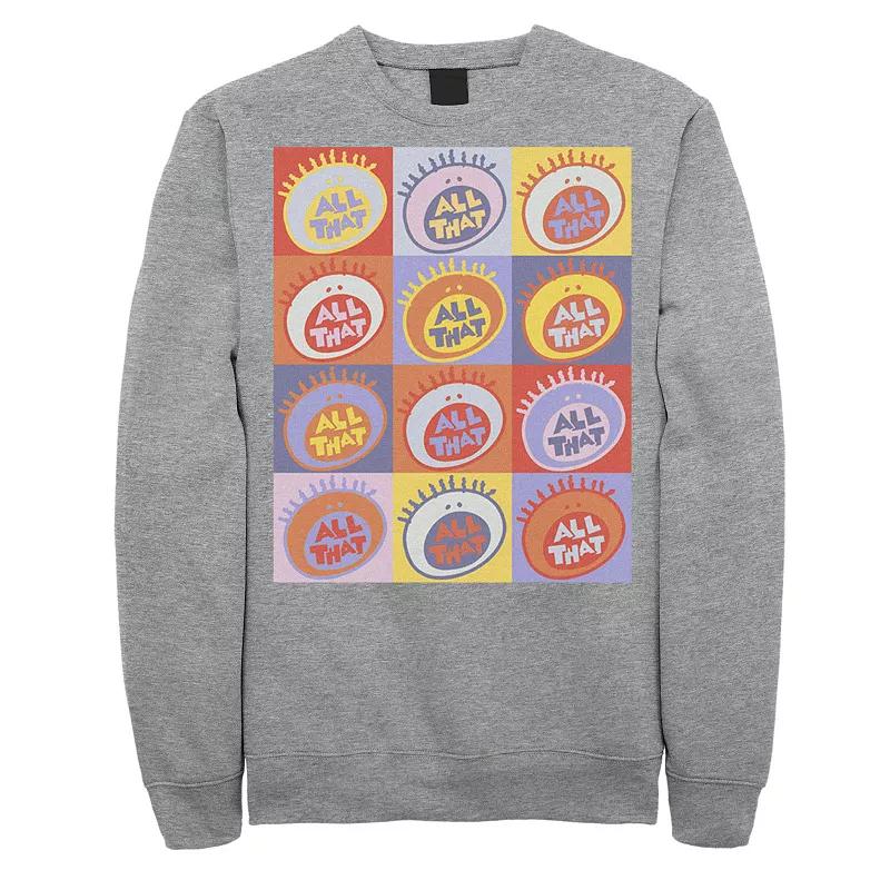Men's Nickelodeon All That Classic Vintage Logo Panels Graphic Fleece Pullover,  Product Image