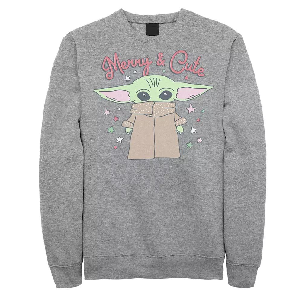 Men's Star Wars: The Mandalorian The Child Christmas Merry & Cute Sweatshirt,  Product Image