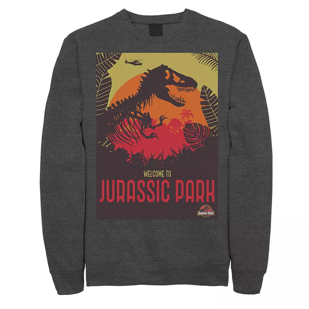 Men's Jurassic Park Welcome T-Rex Sunset Sweatshirt,  Product Image
