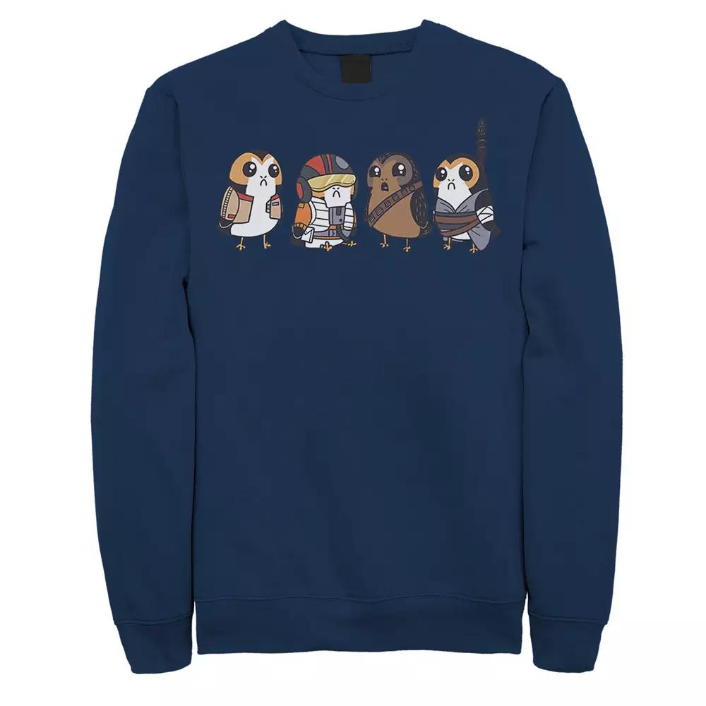 Men's Star Wars Cute Porgs Dressed As Characters Portrait Sweatshirt,  Product Image